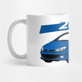 City car 206 cc Coupe Cabriolet france blue Mug